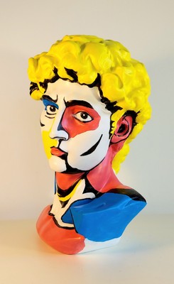 Second colorful Stanford Slutsky pop art sculpture in contemporary style